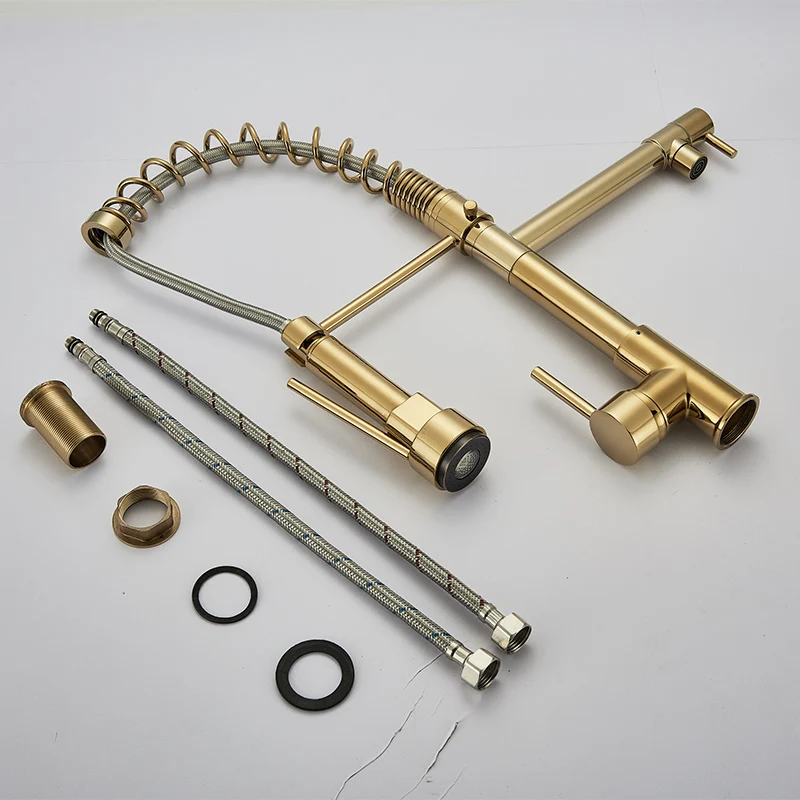 Luxurious-Kitchen-Faucet-Cold-and-Hot-DeckMounted-Tap-golden-torneira-para-cozinha3