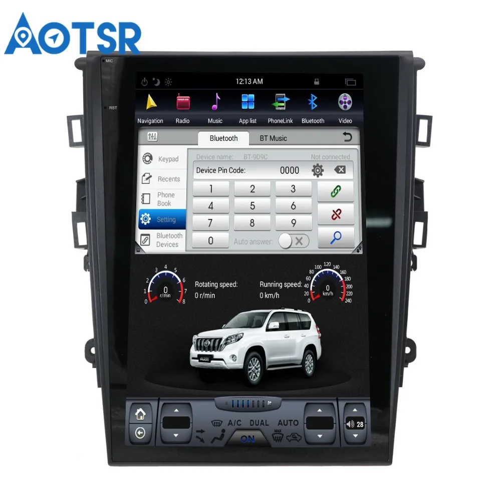 Flash Deal PX6 4GB RAM Tesla style Android 8.1 Car GPS Navigation For Ford Mondeo Fusion MK5 2013+ head unit multimedia radio tape recorder 5