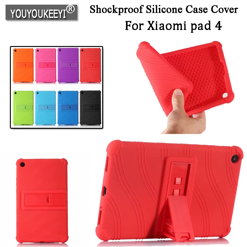 

Case for Xiaomi pad 4 Shockproof Silicon Stand Cover Cases for xiaomi pad 4 MIPAD 4 2018 release 8inch tablet + 3gifts