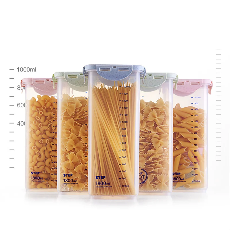 WBBOOMING Healthy Plastic Box Food Storage Box Storage Tank Airtight Plastic Containers Sealed Cans For Coarse Cereals Grains