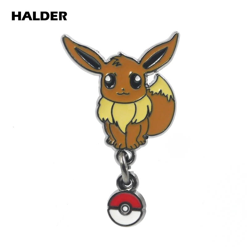 Аниме halder Pokemon Monsters Eevee модные ювелирные изделия бросок poke Броши с шариком ASH KETCHUM булавки Нагрудный значок аксессуар подарок