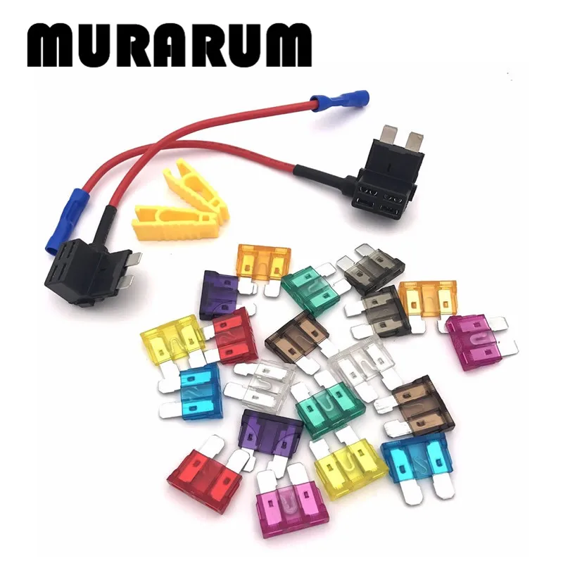 MURARUM car fuse kit, 20pcs with fuse holder truck fuse ... fuse box replacement parts 