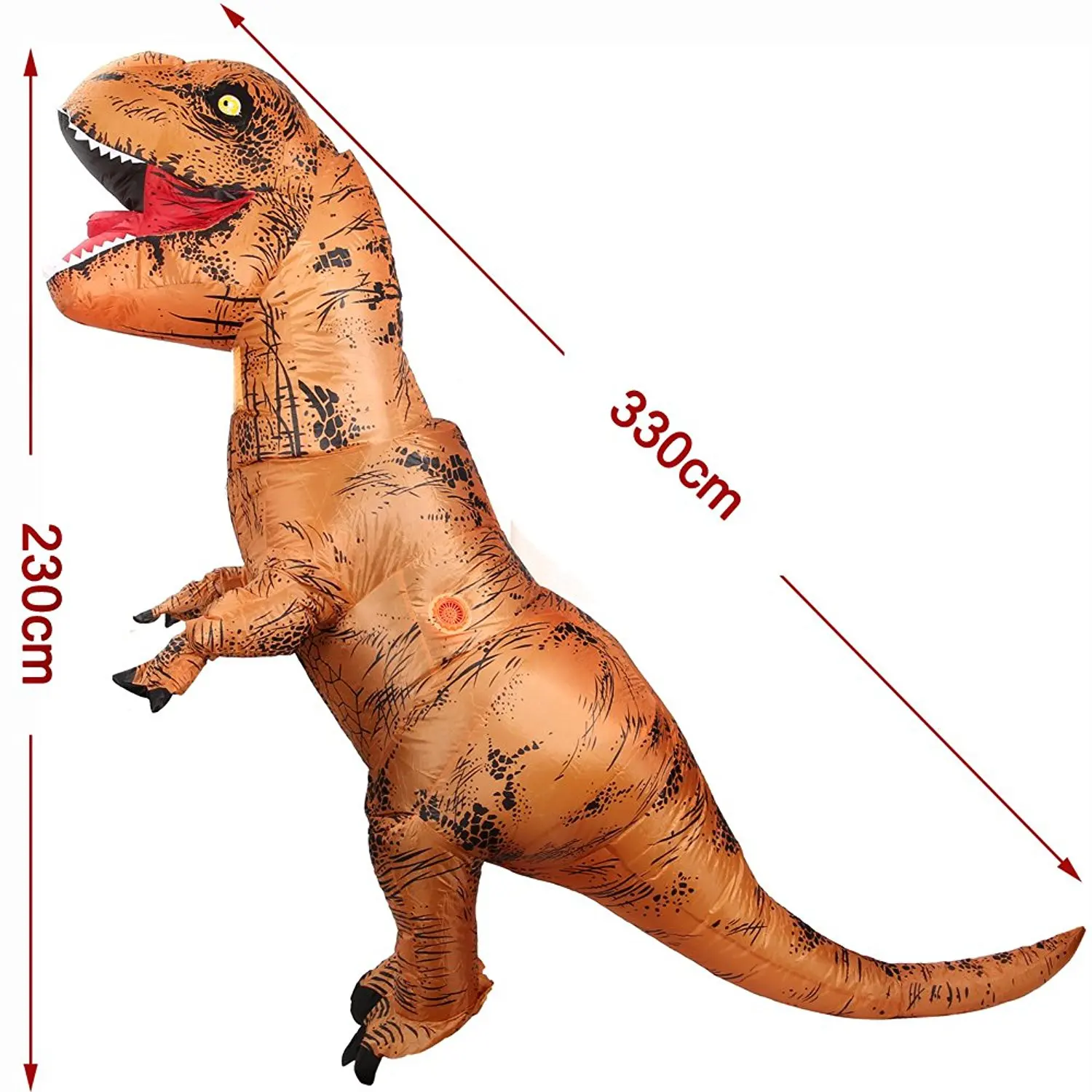 Взрослый T REX надувной костюм Хэллоуин косплей Парк Юрского периода комбинезон с