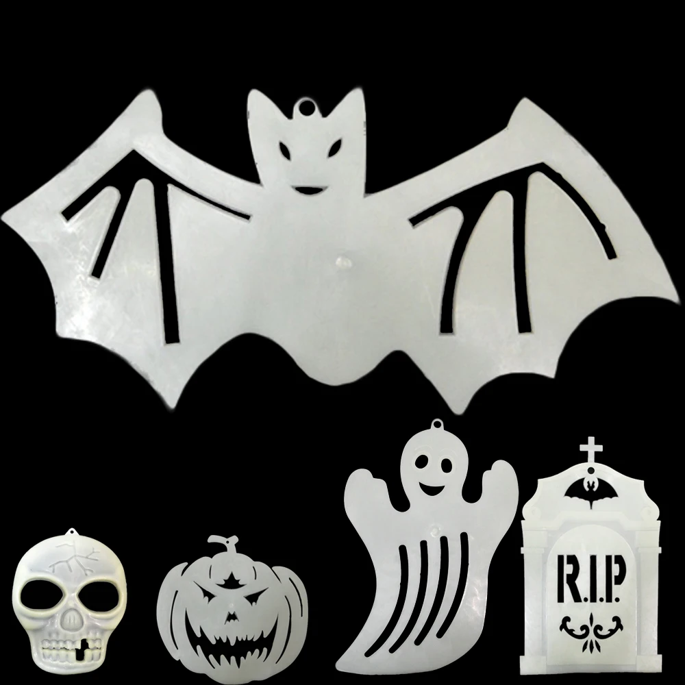 zxz halloween skull head bat pumpkin ghost luminous window stickers decals decoration reusable self cling glow in the dark - Halloween Window Decals zxz halloween skull head bat pumpkin ghost luminous window stickers decals decoration reusable self cling glow in the dark - Halloween Window Decals