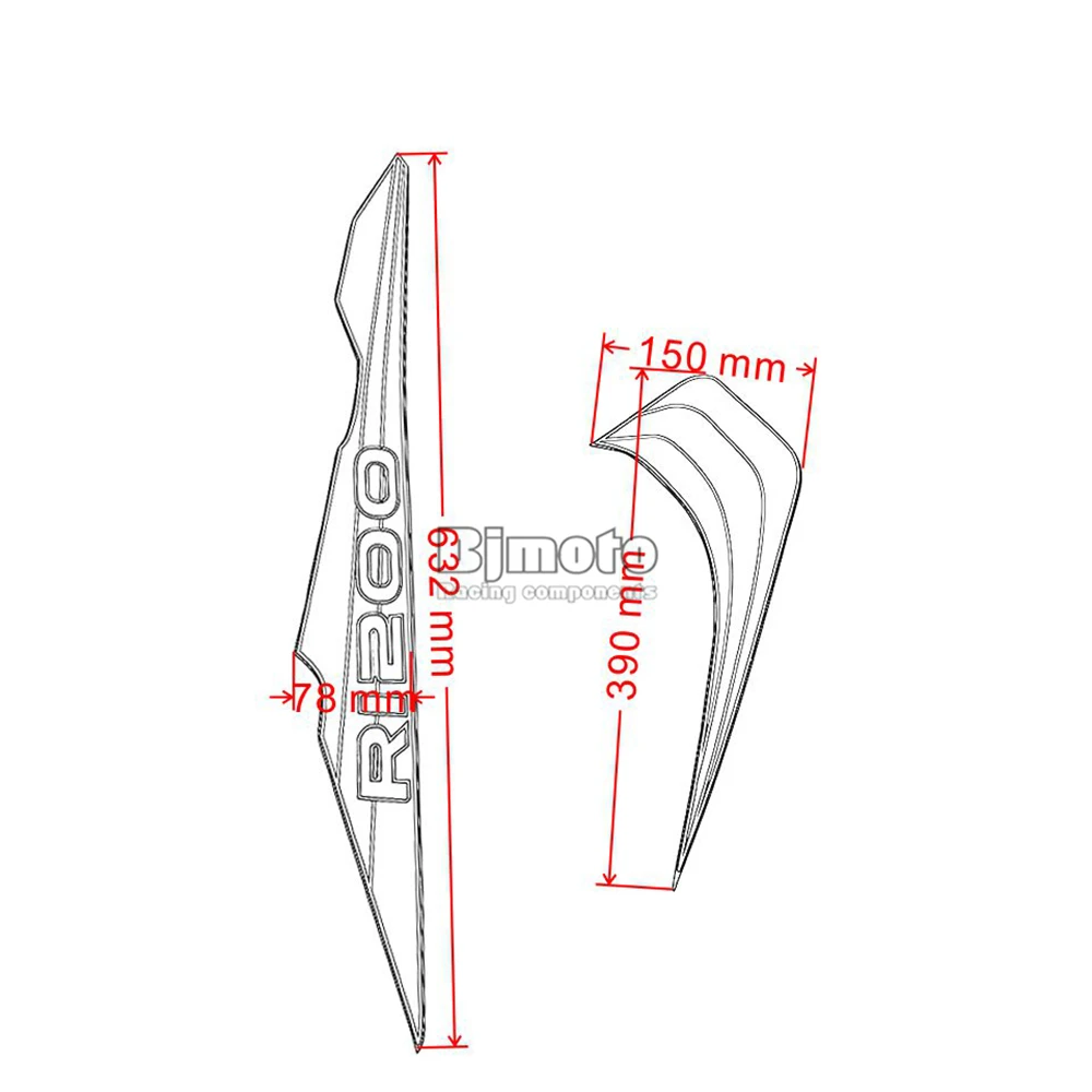 BJMOTO ПВХ мотоцикл крыло наклейки Танк стикер накладка Защитная Для BMW R1200GS R 1200 GS ADV