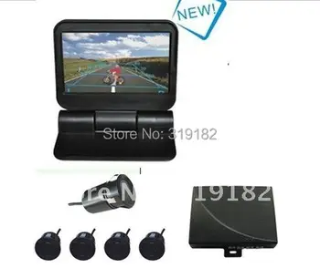 

Parking Sensors Car Video Parking Sensor 5" automatical monitor + Reverse Backup Radar 4sensor Assistance+mini back up camera