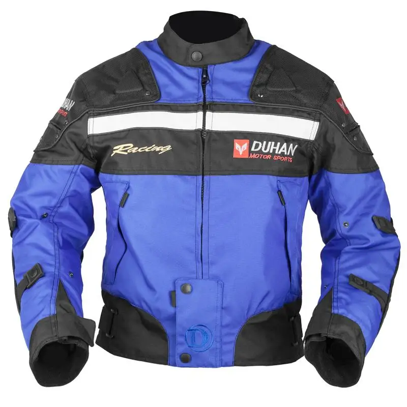 Одна DUHAN зимняя Мотоциклетная Куртка Мото костюм защитная одежда - Цвет: Черный