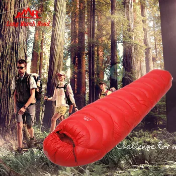 

Goose down 3 sizes 600g filling spring autumn Winter hiking climbing riding trekking on foot outdoor camping mummy sleeping bag
