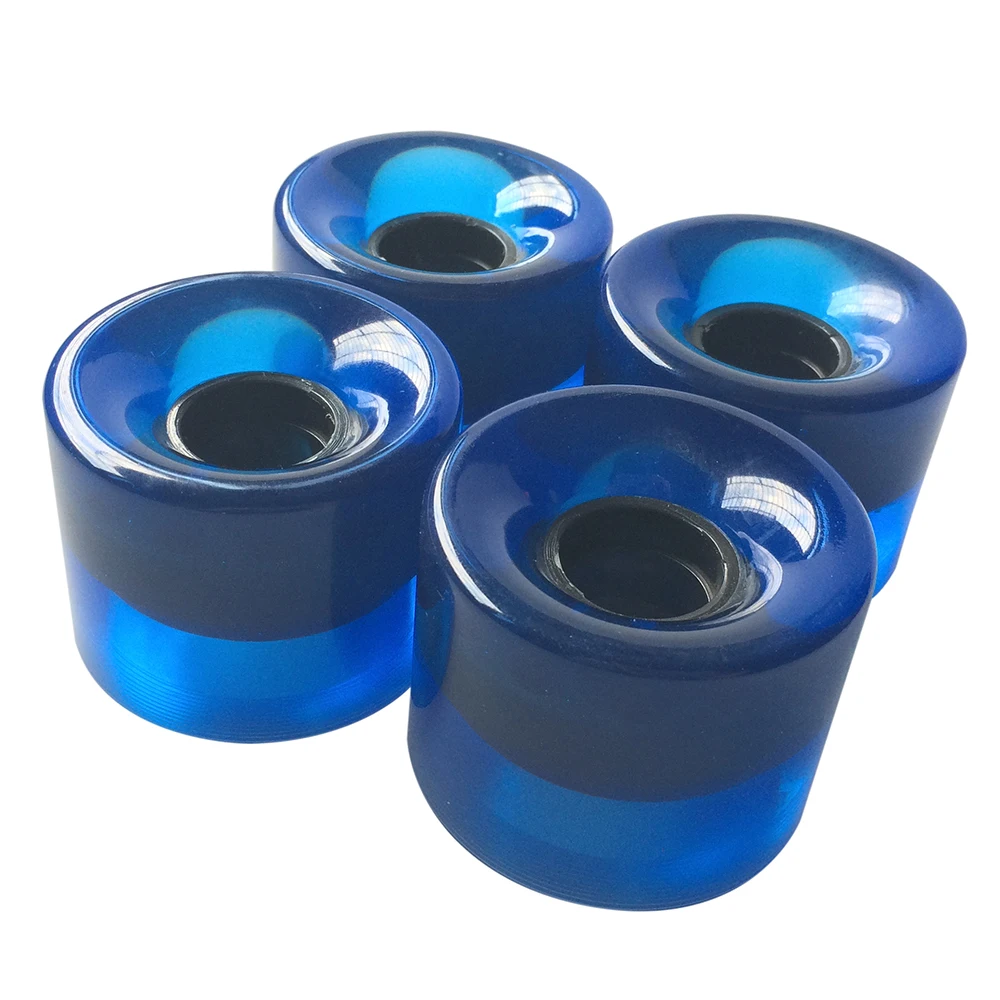 

CHI YUAN 1Set(4 pcs) Blank Pro 60 X 45 mm PU Wheels fit 22 Inch Cruiser Board Plstic Skateboard Backpack Longboard Skate board