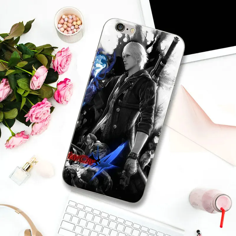 Dmc Devil May Dante Мягкий ТПУ силиконовый чехол для мобильного телефона iPhone 8 7 6 6S Plus X XR XS Max 10 5 5S SE 5C 4 4S чехол