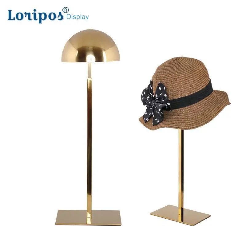 

Table Hat Display Rack Store Window Display Props Cap Hanging Bracket Desk Wig Display Rack Metal Hat Display Stand Shelf