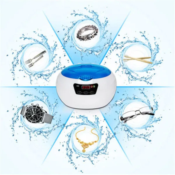 

0.6L Digital LED Display Timer Ultrasonic Sonic Wave Cleaner for Diamond Jewelry Gold Eyeglasses Watch Cleaning Tool JP-890