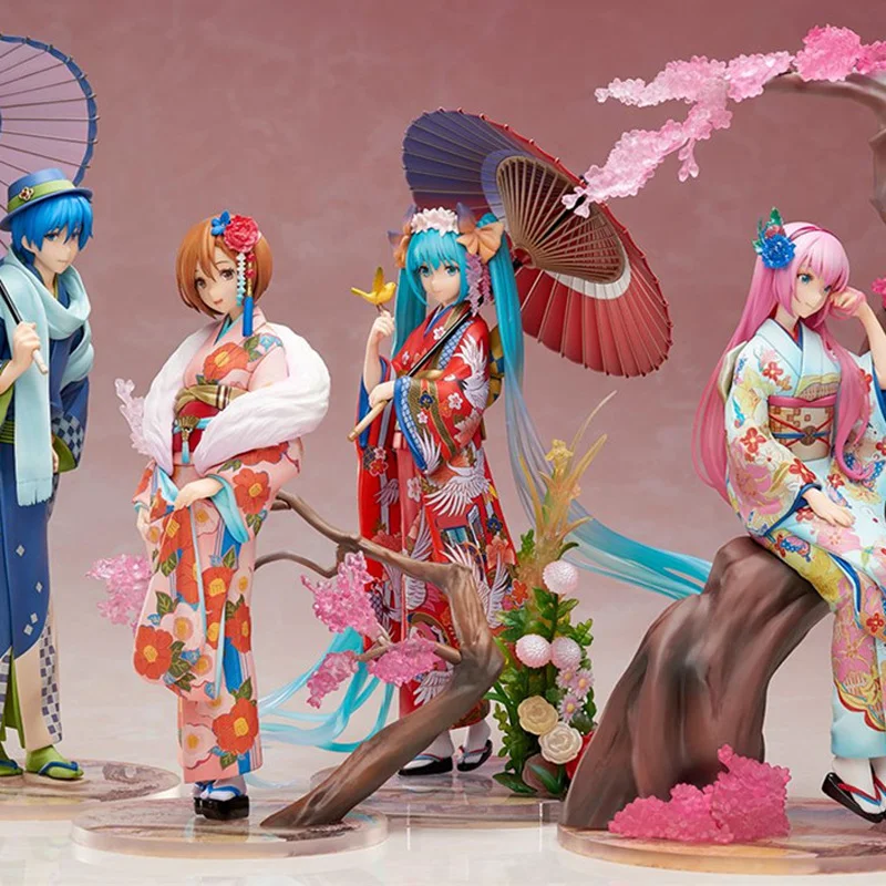 Аниме Hatsune Miku Kaito meiko megourine Luka 25 см соблазнительные ПВХ Фигурки для девочек игрушки