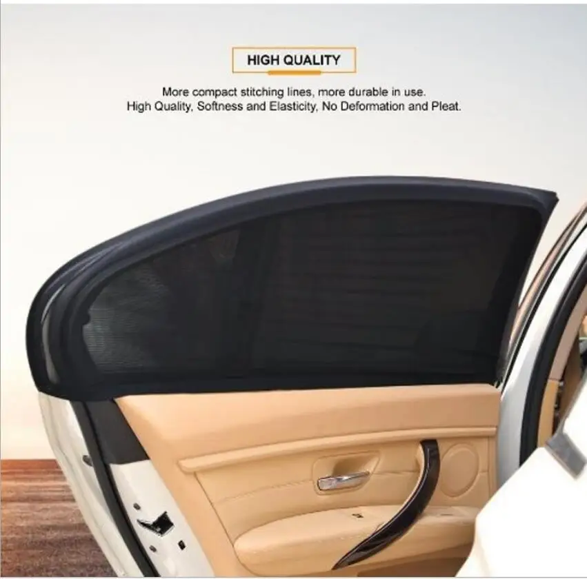 2 Pair Black Polyester Curtains on Auto Windows Car Covers Automobiles Curtain Sun Blinds for Car Side Window Accessories 2 Pair Black Polyester Curtains on Auto Windows Car Covers Automobiles Curtain Sun Blinds for Car Side Window Accessories
