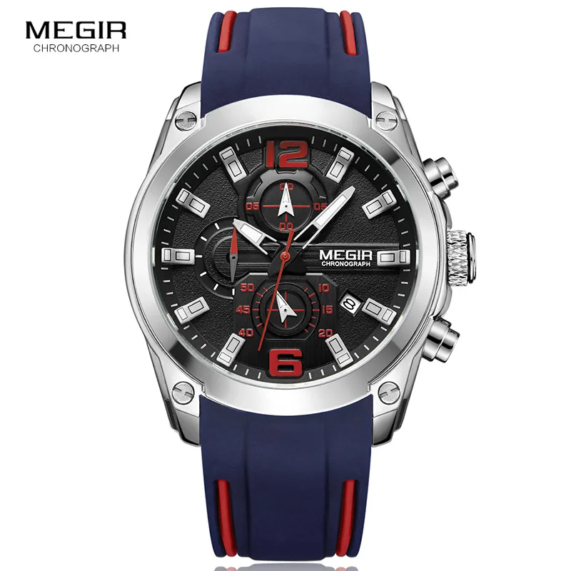 megir men's chronograph analog quartz watch