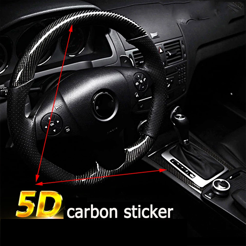 Car-Styling 5D Carbon Fiber Car Sticker For BMW E90 F30 F10 m3 Audi A3 A6 C5 C6 Opel Insignia Ssangyong kyron rexton Accessories
