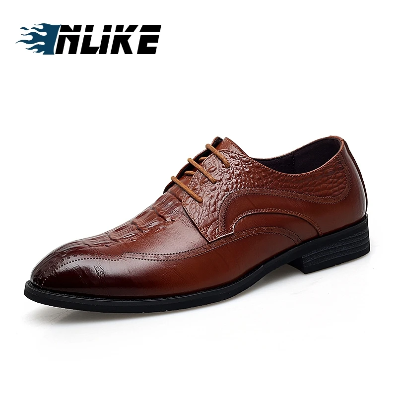 

INLIKE New Arrival Italian Men Split Cow Leather Business Shoes Men Formal Dress Oxfords British Men Leather Shoes Dropshipping