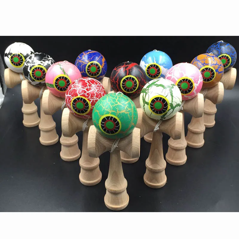 Кракле глаза деревянный бук Kendama шары умелые жонглирование шары профессиональные игрушки игры на открытом воздухе для детей взрослых