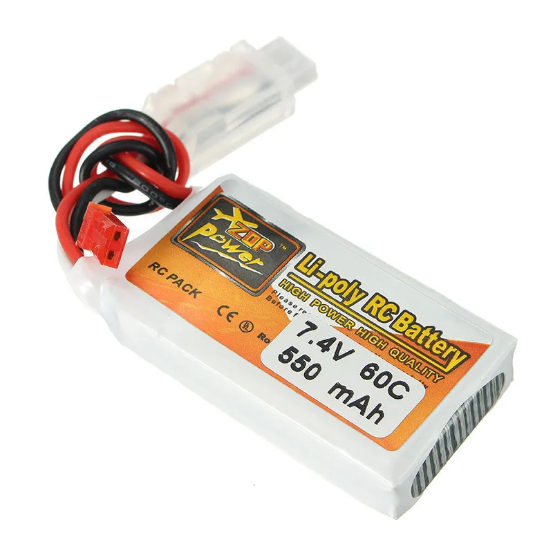 Аккумуляторная батарея Lipo ZOP Power 7 4 V 550mAh 70C 2S Battery JST Plug|jst plug|2s lipo batteryzop power |
