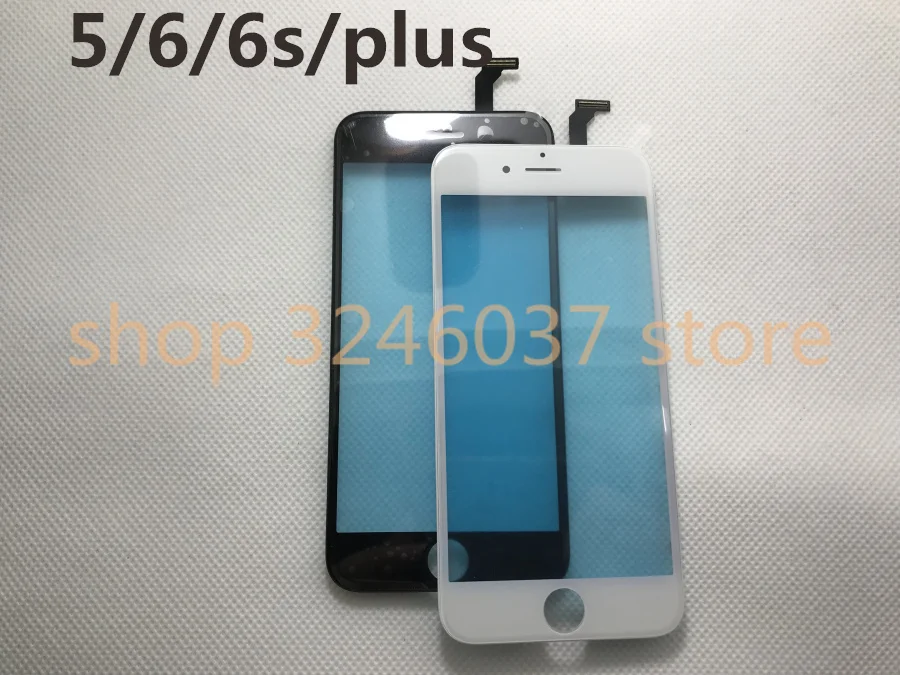 

10pcs touch screen Replacement Front Glass Lens+Touch Screen Digitizer For iPhone 5 5s 6 6s 7 plus Glass Panel Sensor with frame