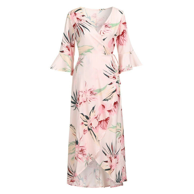 Vestidos 2019 женские платья весна лето женское платье с коротким рукавом разрезом