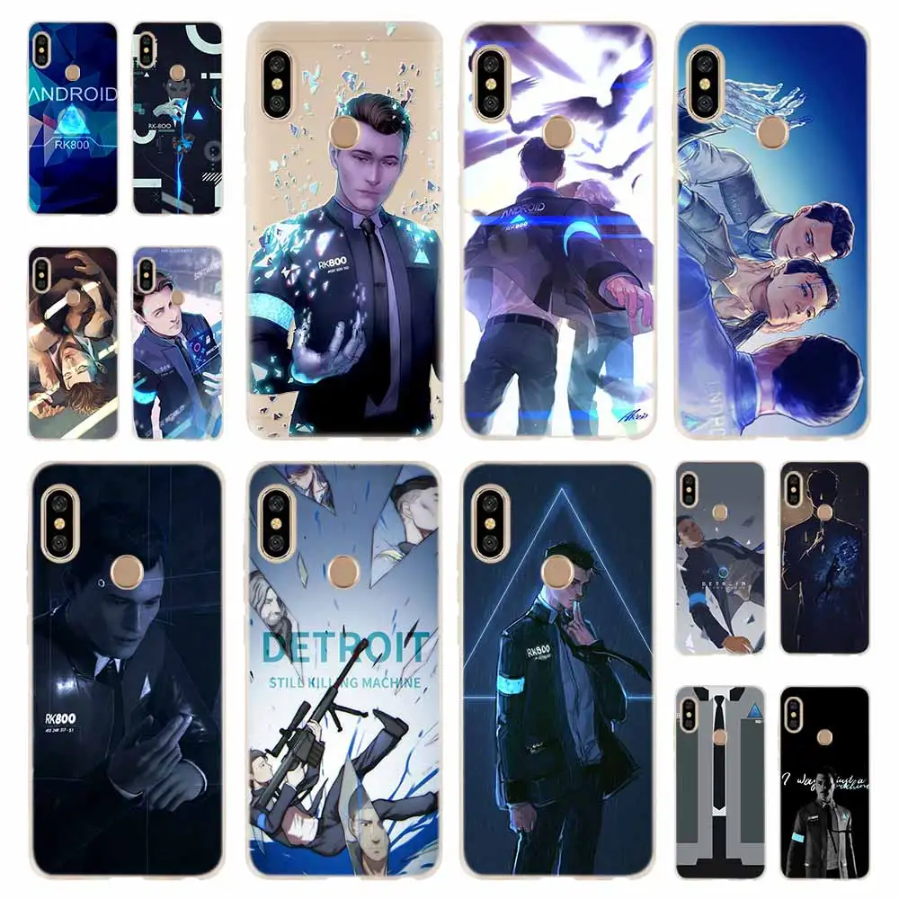 

Detroit Become Human RK800 Connor Fashion Soft TPU Case Cover For Coque Xiaomi Redmi 4A 5A 6A 4X 5 Plus 6 Pro Note 7 6 4 4X 3 5