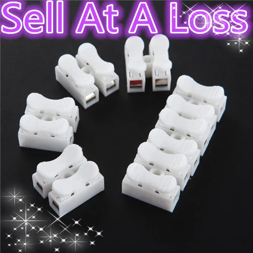 10pcs 2p G7 Spring Wire Quick Connector Splice With Cable Clamp Terminal 2 Way Easy Fit