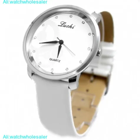 FW825B White Band Round PNP Shiny Silver Watchcase Women All White Fashion Watch
