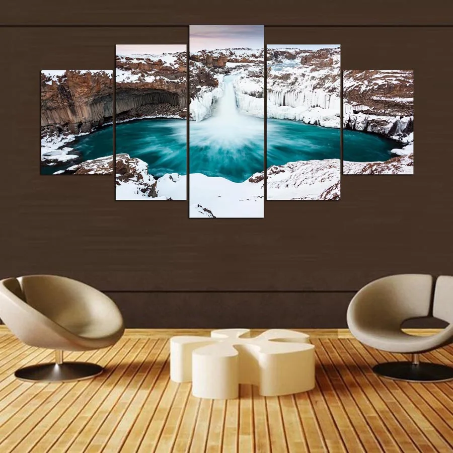 Modern-Home-Decor-Living-Room-Wall-Art-Poster-Or-Bedroom-Canvas-5-Panel-Falls-Iceland-Print (1)