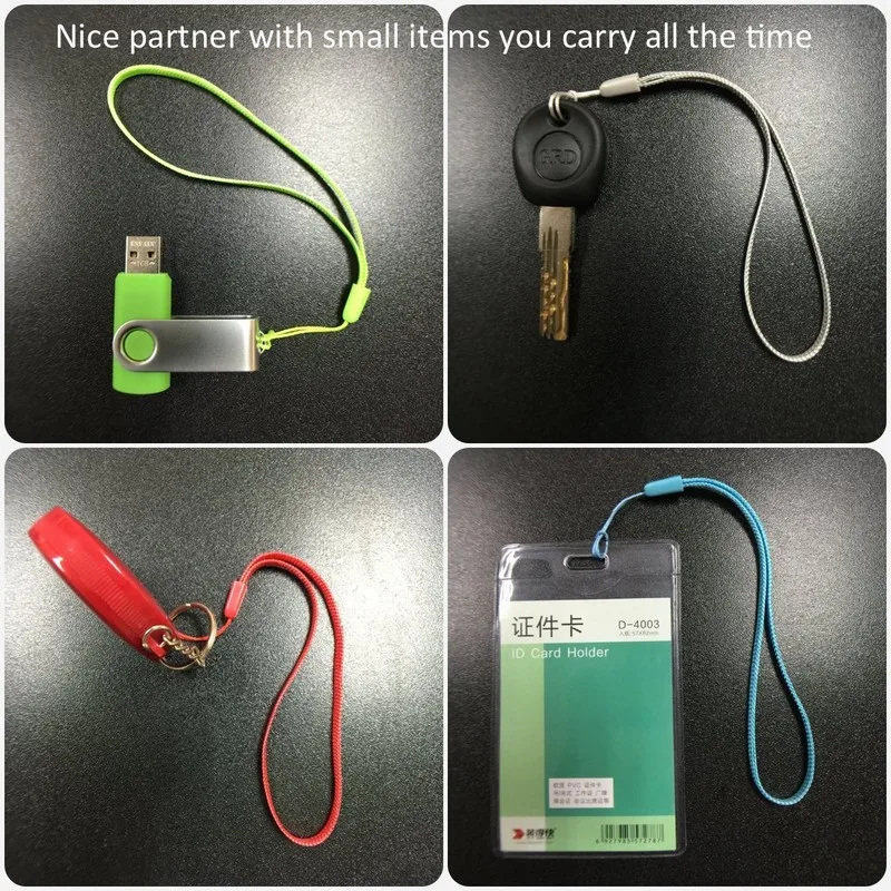 10PCS Portefeuille Hand Grip Lanyard Holder for USB Thumb Drives Keys Phone Strap String Wrist Keychains ID Name Tag Badge Stand (3)