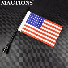 Motorcycle Decorations Rear Mount Flag Pole with Adjustable Mounting Bracket Flag For Harley Sportster XL 883 1200 48 Touring
