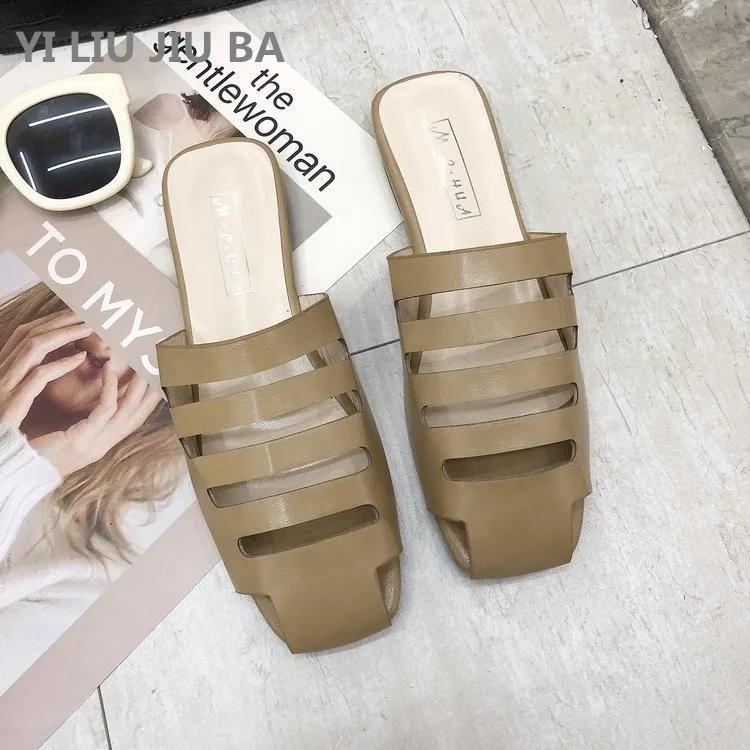 

New Women Slipper PU leather Summer Beach Shoes Female shallow Slippers Flat Casual Solid Flip Flops Sandals Outdoor shoes **913