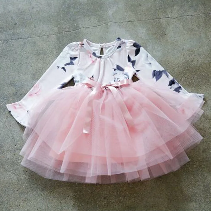 

Winter Christmas Kids Girls Tutu Birthday Outfit Princess Dress Little Baby Girl Long Sleeve Party Dresses Children Clothing
