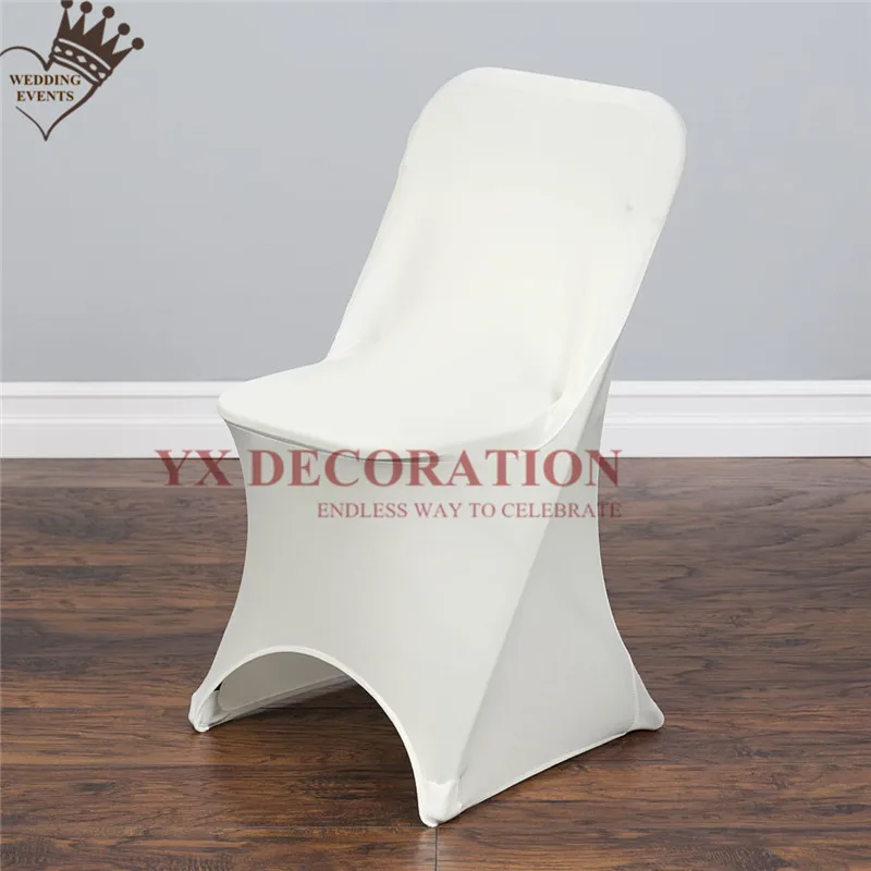 25 50 100pcs Lot Lycra Spandex Chair Cover For Folding Chair Stretch Chair Cover Event Hotel Festival Decoration