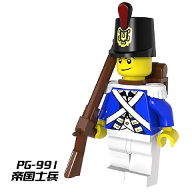 

Building Blocks Wars Single Sale Imperial Guard Bluecoat Soldier Bricks Set Model Collection Toys for children PG991