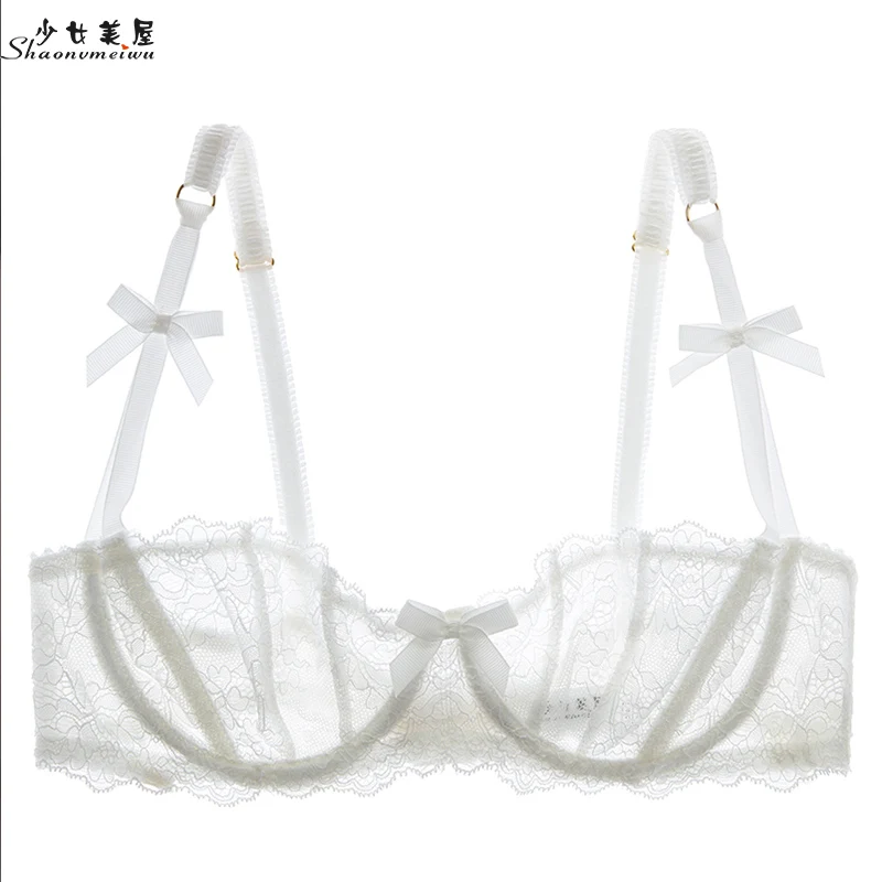 Tawop Ultra Thin Full Cup Bra Without Steel Ring Sponge Sexy Lace