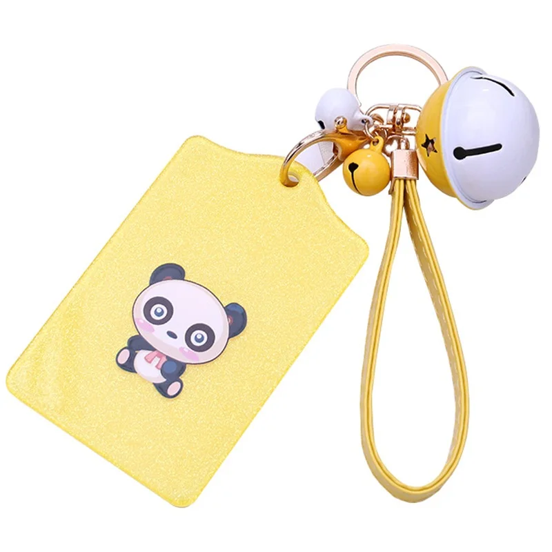 

BINXUE Cover card Small bell Credit metro Student Bus card ID holder business card access control display brand Gifts