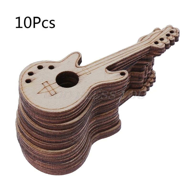 

10pcs Laser Cut Wood Cello Embellishment Wooden Shape Craft Wedding Decor