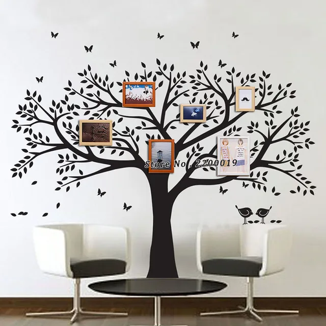 Oversized 265x210cm Family Tree Decal Extra Large Wall Stickers Home