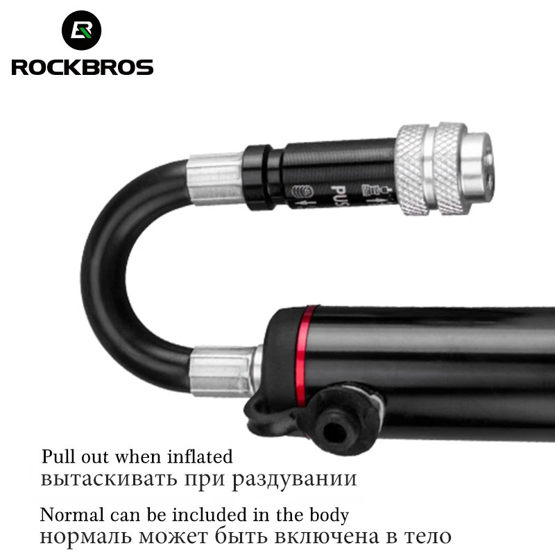 ROCKBROS High-Pressure Mini Bike Pump 150/260 PSI 4