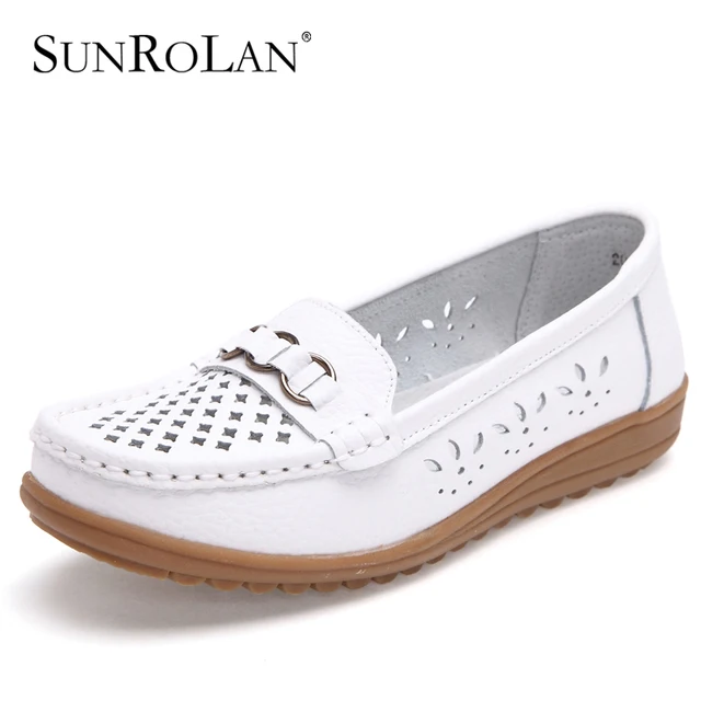 sunrolan 2017 plus size12 women spring shoes split leather cut out women s size 12 shoes