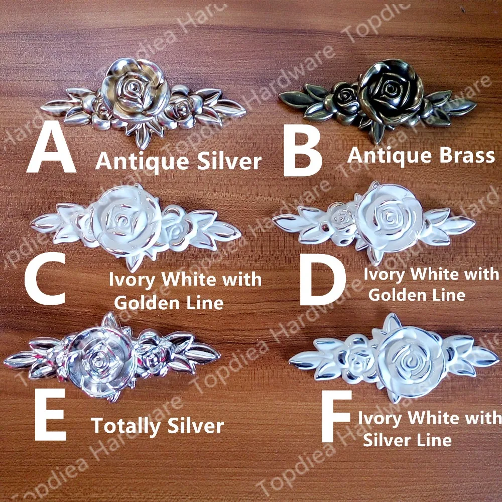 

Single Knob / with base Length 103mm Rose Style Cabinet Drawer Furniture Door knob Handle Pull Hardware