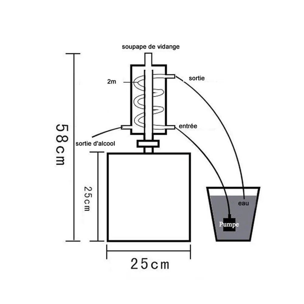 12L дома дистиллятор из нержавеющей наборы алкоголя воды масляный дистиллятор домашнего пивоварения бытовой дистиллятор