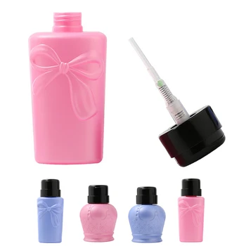 

230 ML Press Bottle Nail Polish Water Remover Moisture Bottle Empty Pump Liquid Alcohol Press Make Up Refillable Container