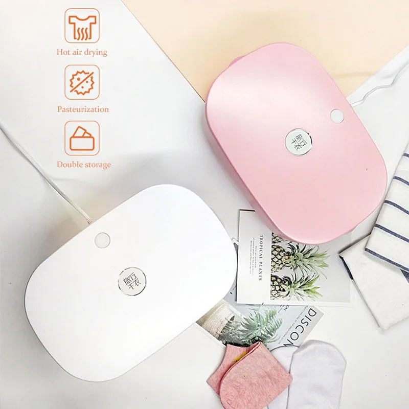 

220V Mini Portable Underwear Sterilizer Box Quick Dryer Cloth Machine Travel Household Personal Care Disinfection Storage Box