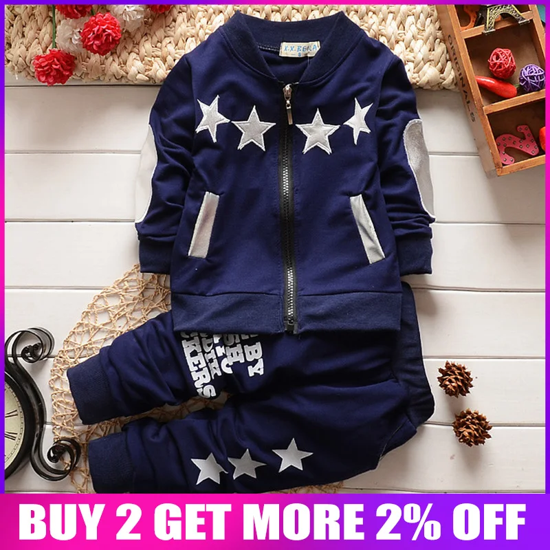

BibiCola spring autumn Baby boy christmas clothing sets products kids clothes set high quality cotton long sleeve t-shirts pants