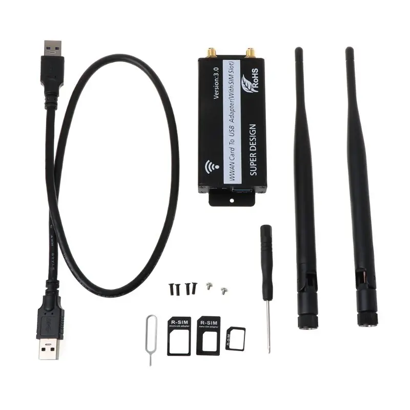 NGFF M.2 к адаптеру USB 3 0 со слотом для sim карты модуля WWAN/LTE/4G (включая внешний