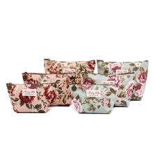 Женская водостойкий Макияж сумка с цветочным принтом на молнии косметичка для девочек женский клатч большой емкости сумка для хранения товара Органайзер