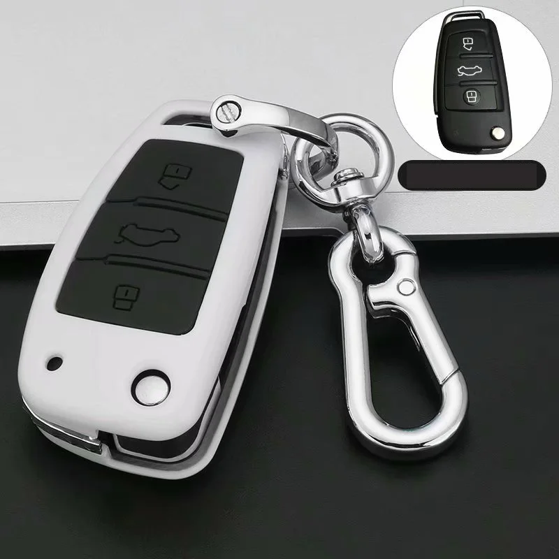 Автомобильный Стайлинг Мягкий ТПУ авто ключ защиты полное покрытие автомобиля чехол для ключей для автомобиля Audi C6 A7 A8 R8 A1 A3 A4 A5 Q7 A6 C5 автомобильный держатель планшета в виде ракушки