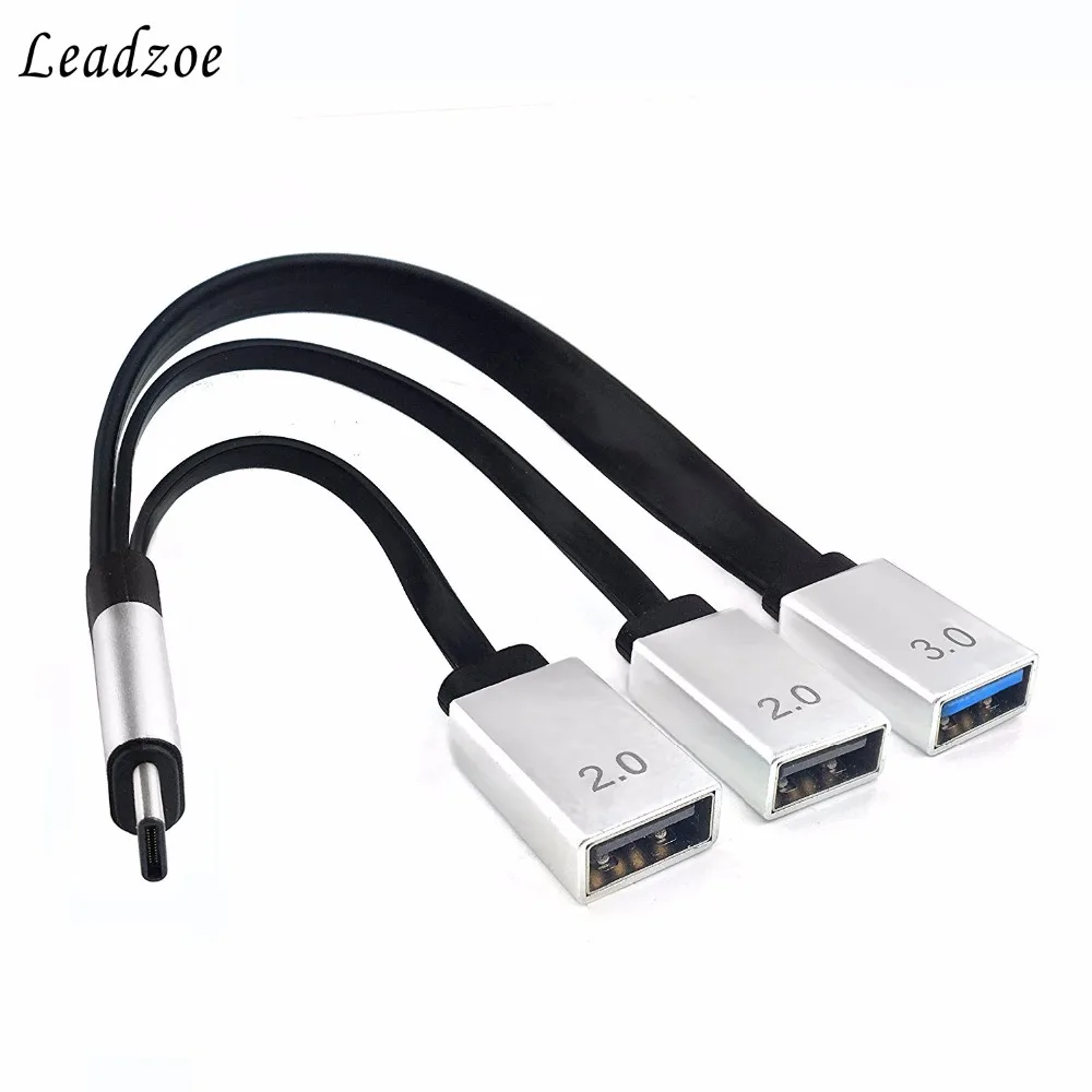 

USB C Hub, Leadzoe USB Type C to USB 3.0 Adapter Hub for MacBook, MacBook Pro, Google Pixel, Galaxy S8/S9, more USB-C Devices